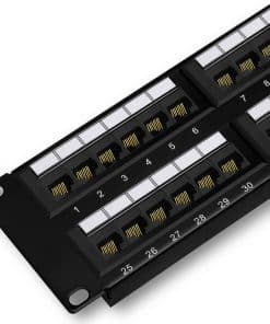 Panel de Remiendo Rapink 48 Puertos Cat6 10G Soporte, Panel