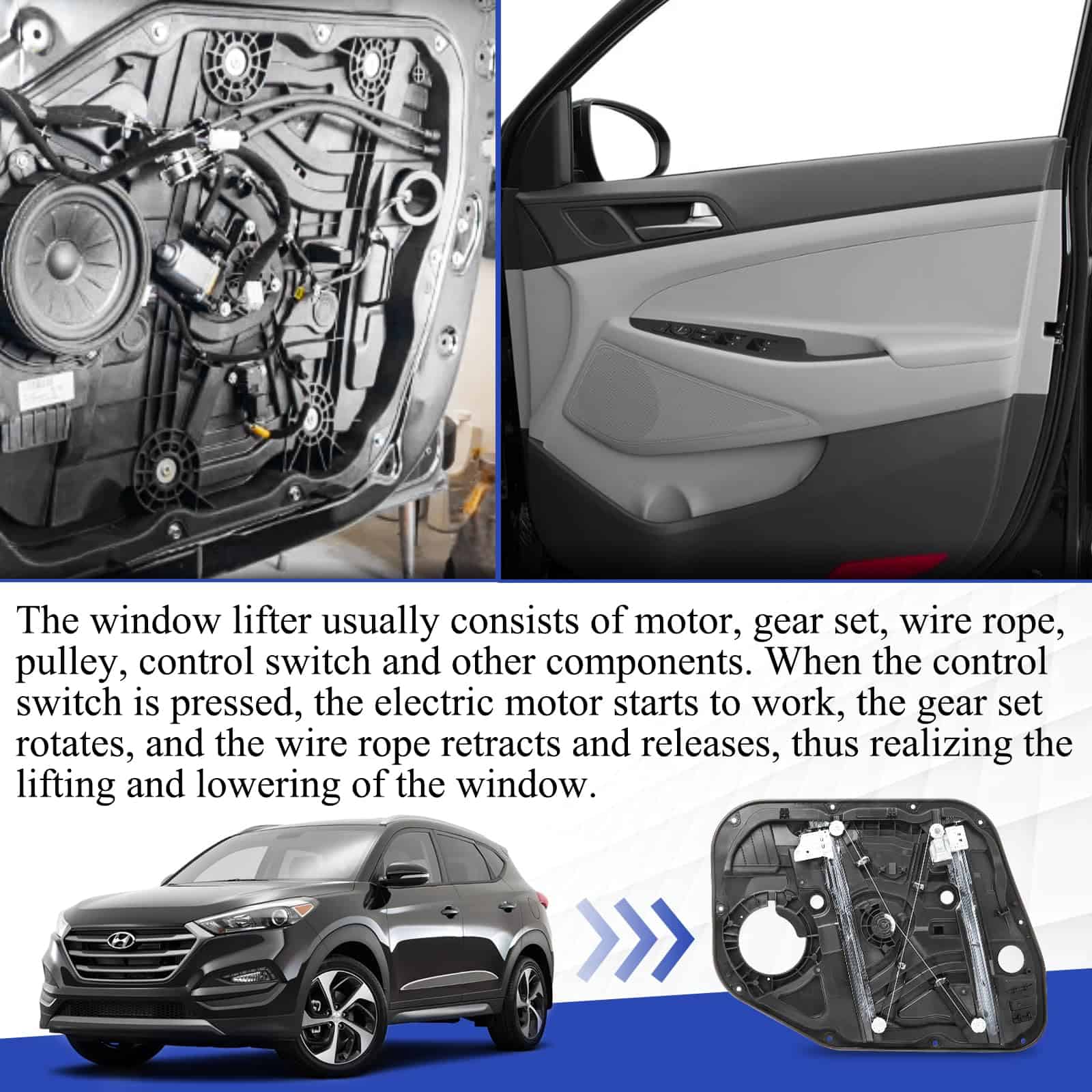 Regulador de Ventana de Fábrica OEM X4XZ sin Motor para - Imagen 6