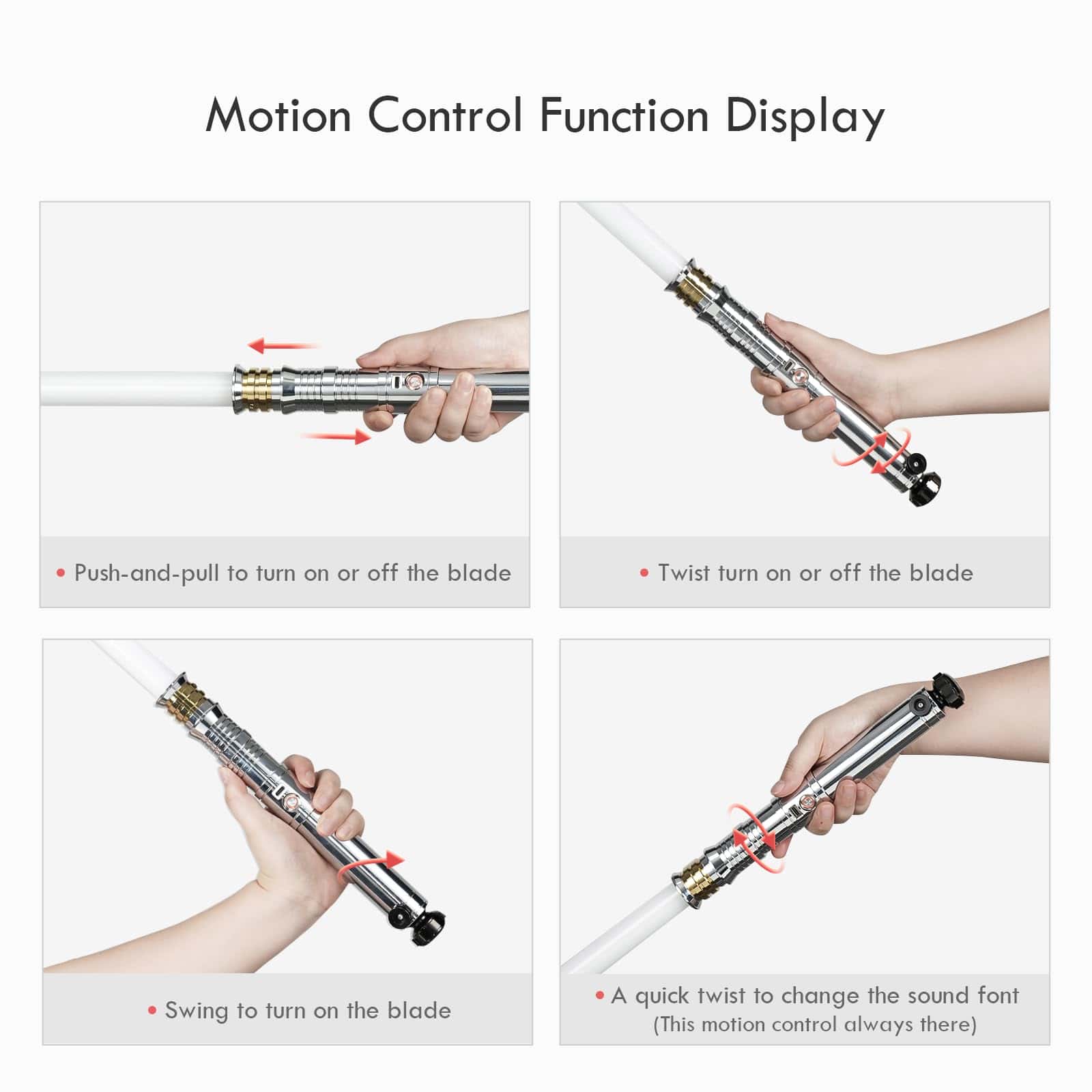 Sable de luz personalizado con sensor de movimiento RGBX, - Imagen 5