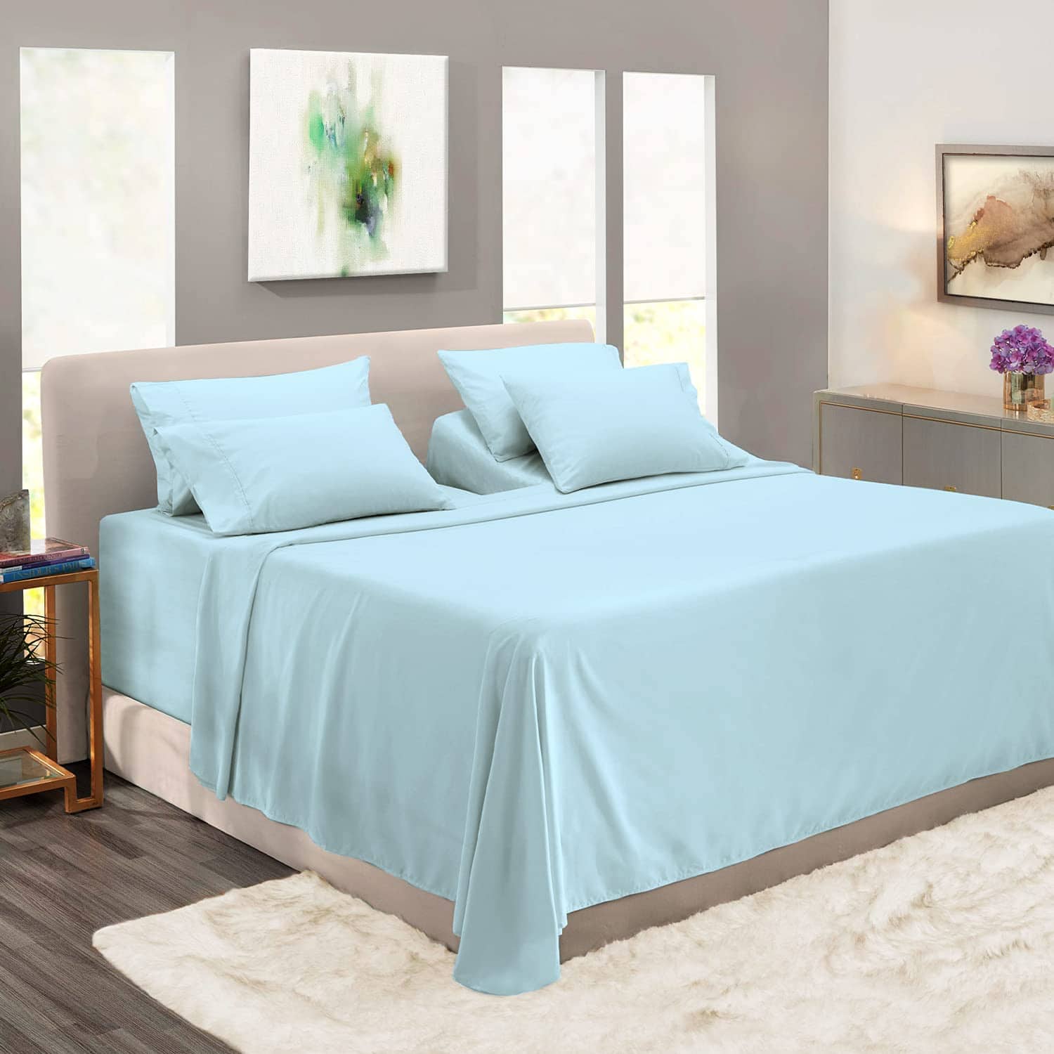 Juego de sábanas split king Pizuna Pure 100% algodón Baby