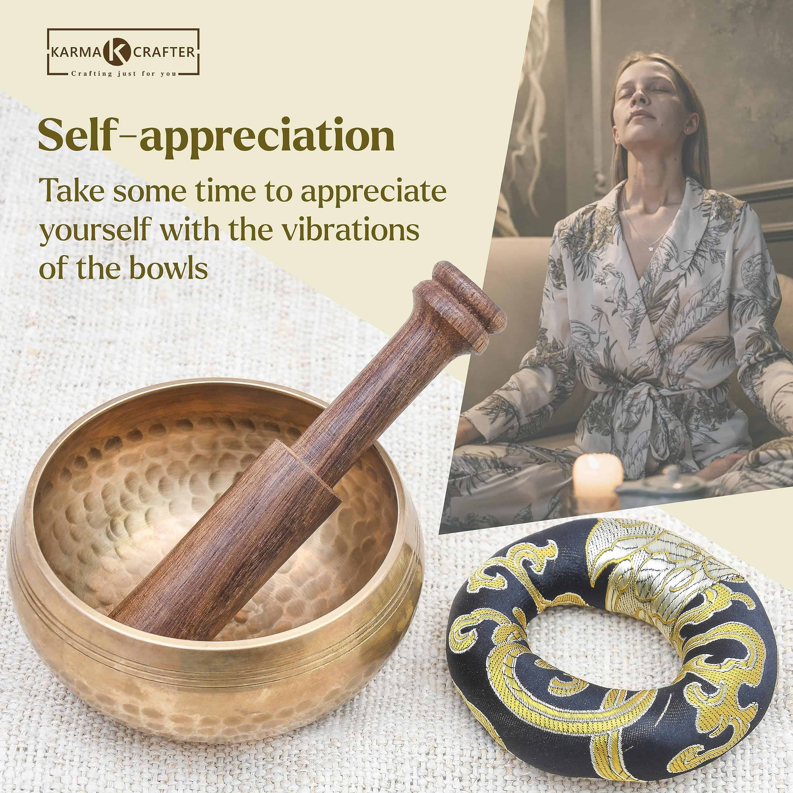 Set de Cuenco Tibetano - Cuenco de 4 pulgadas para - Imagen 8