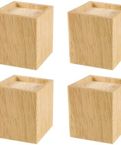 SINJEUN 4 Pack 4 Pulgadas Elevadores de Cama de Madera