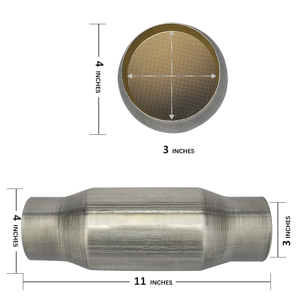 MAYASAF【2 pack】Convertidor Catalítico Universal de 3" - Imagen 4