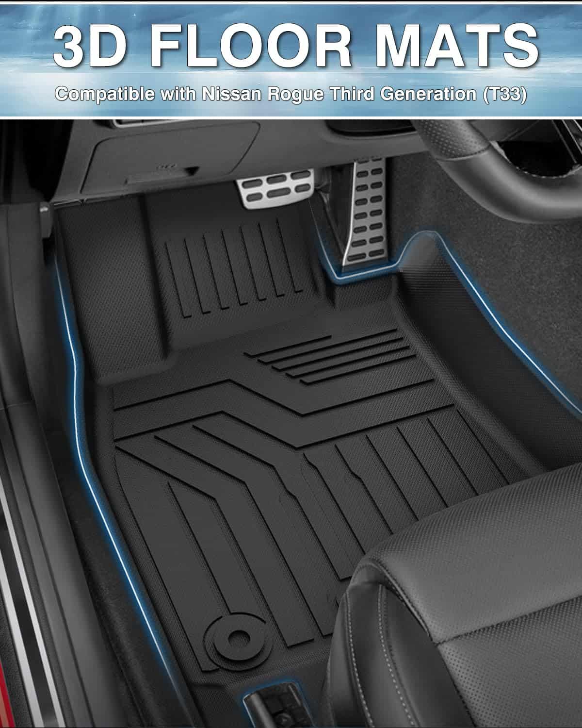 Tapetes Mixsuper para Nissan Rogue 2021-2023 2024, Juego de - Imagen 3