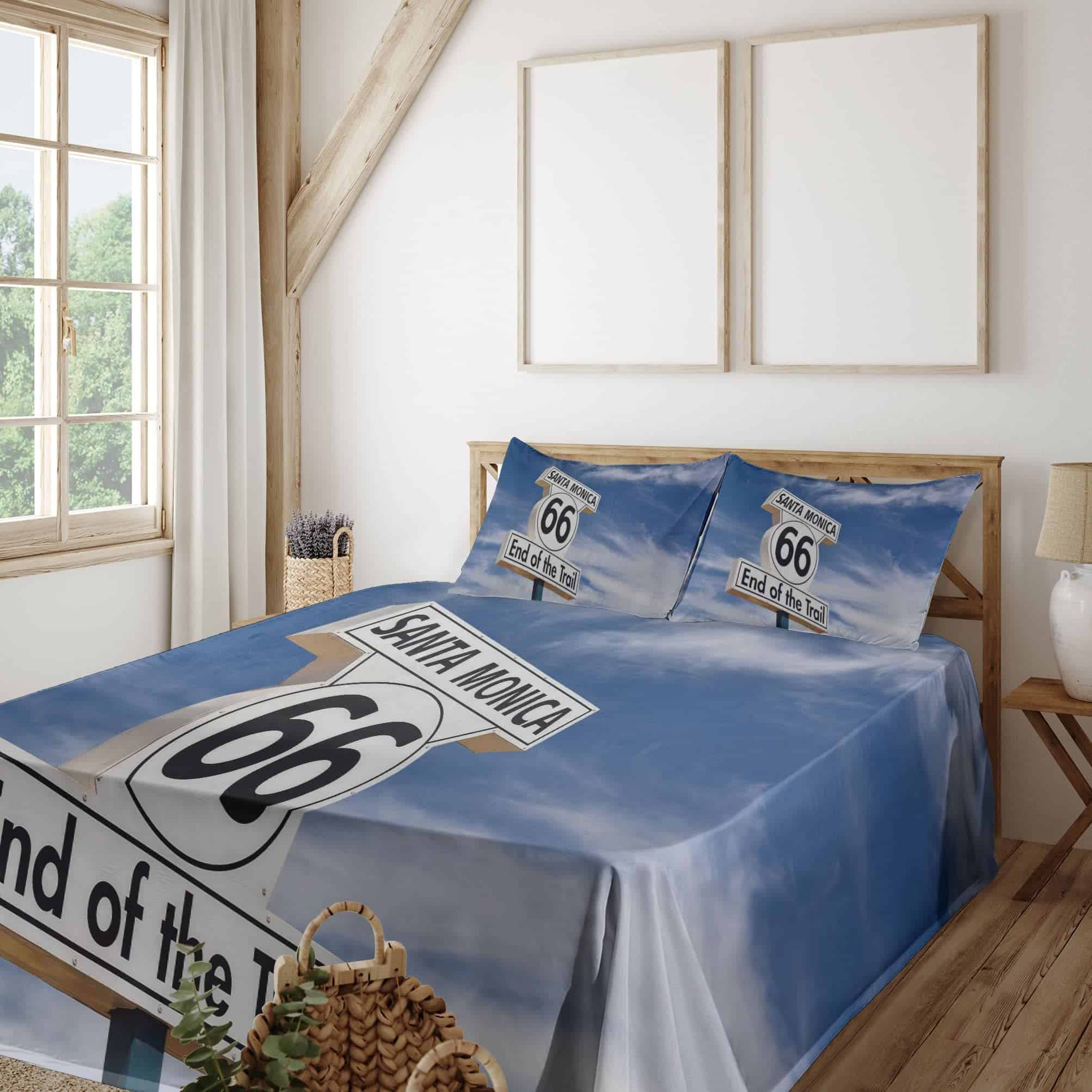 Juego de sábanas Lunarable Santa Monica, Imagen del letrero