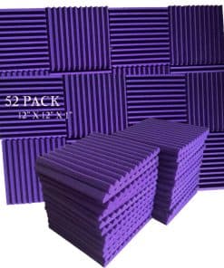 52 Paneles de Espuma Acústica Morada Cuña para Estudio de