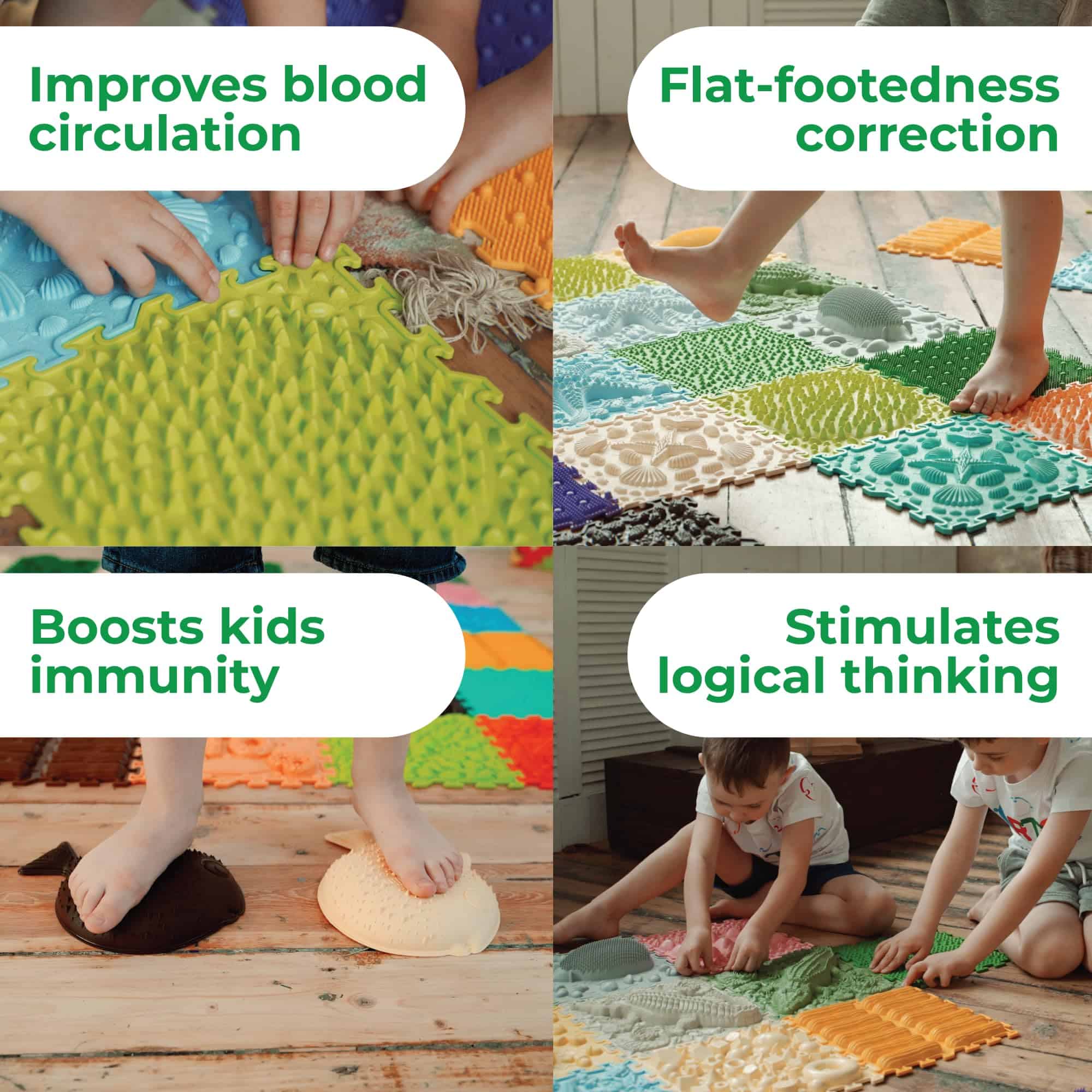 ORTO NATURE Tapetes de Piso de Rompecabezas de Masaje - - Imagen 4