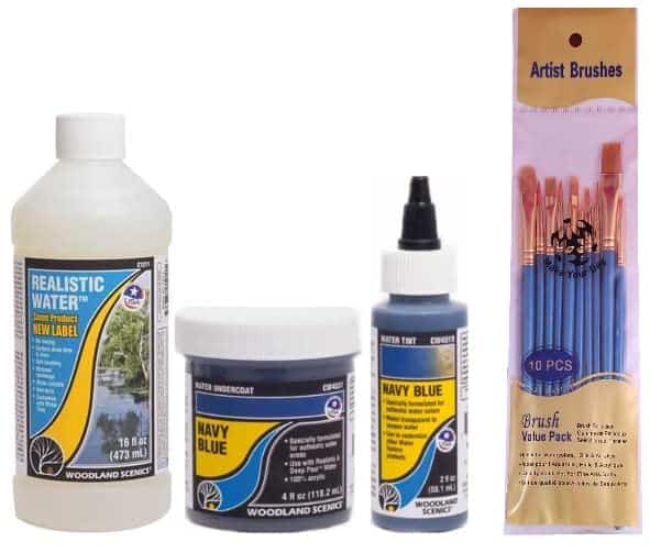 Woodland Scenics Realistic Water, Negro Azul Marino Subcapa