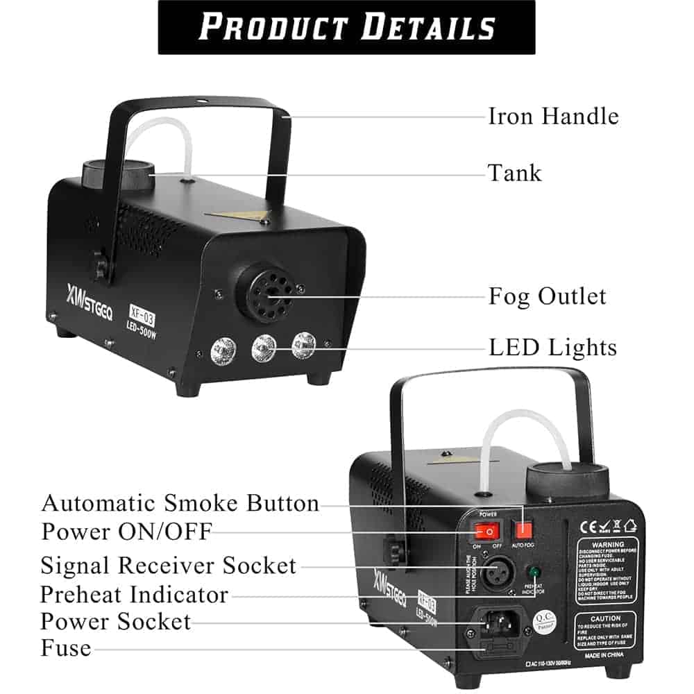 Máquina de Humo con Control Remoto Inalámbrico y Luces LED - Imagen 7