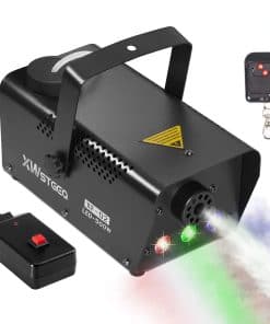 Máquina de Humo XWSTGEQ-500W Portátil con Luces LED Rojas,