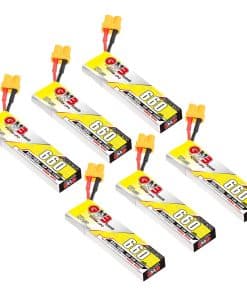 GAONENG 6pcs GNB 1S LiPo 3.8V HV 660mAh 650mAh 600mAh 90C