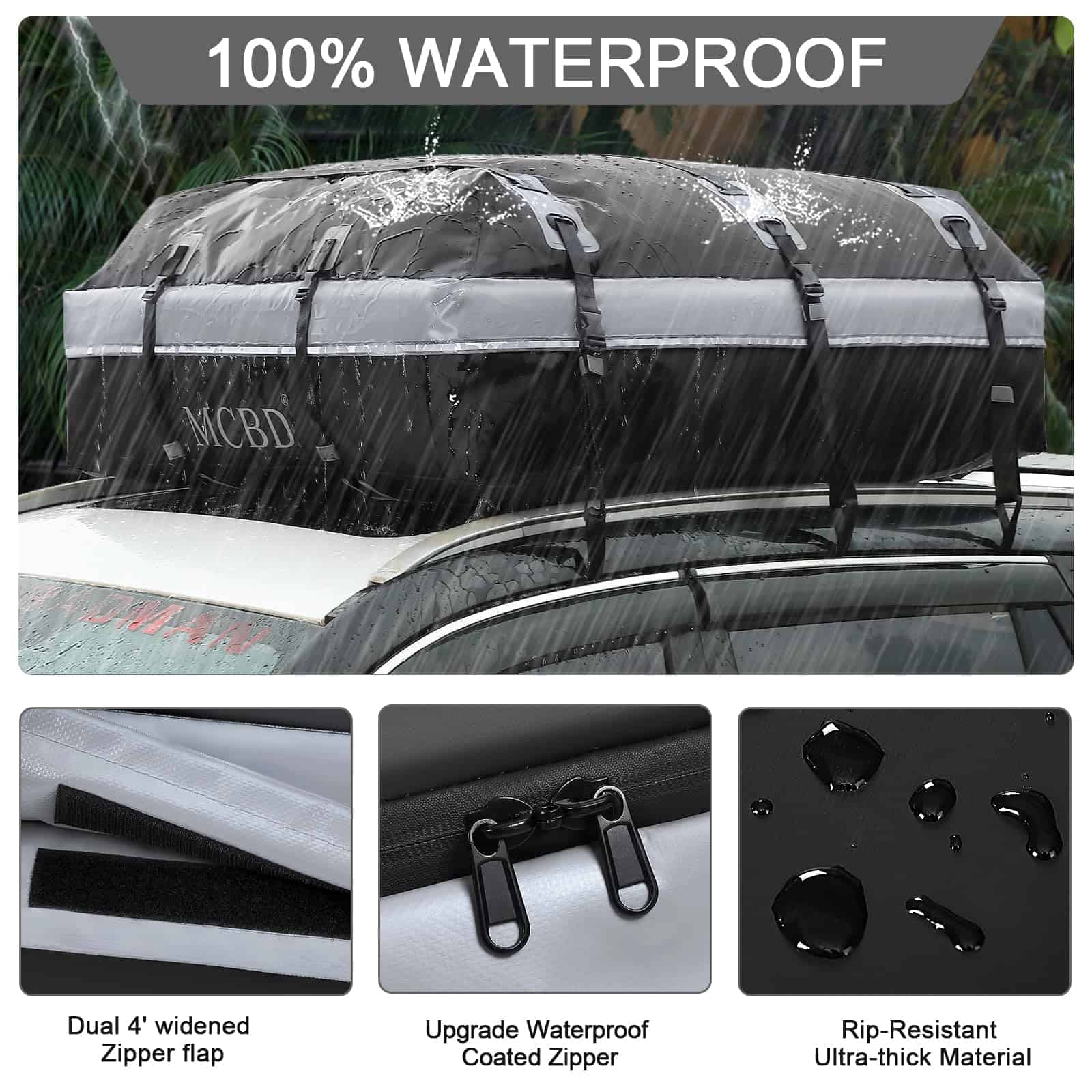 Portaequipajes para Techo de Coche, 21 Pies Cúbicos Bolsa - Imagen 5