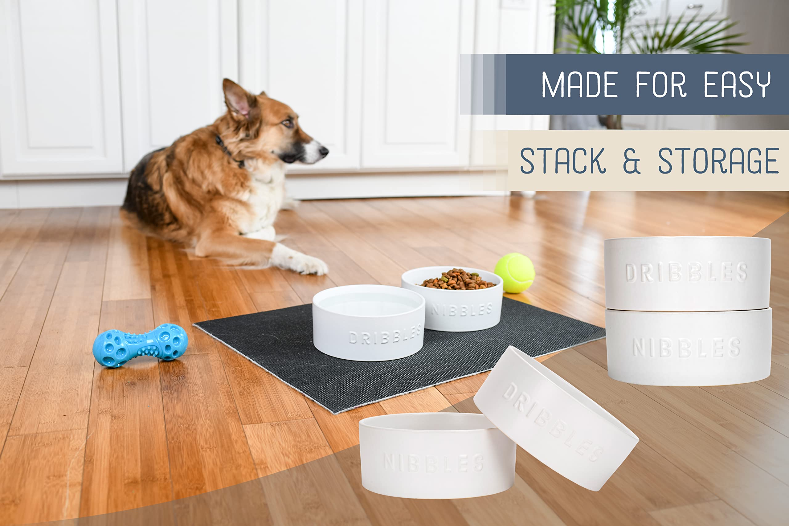 Juego de 2 tazones grandes de cerámica blanca NAT & Jules - Imagen 5