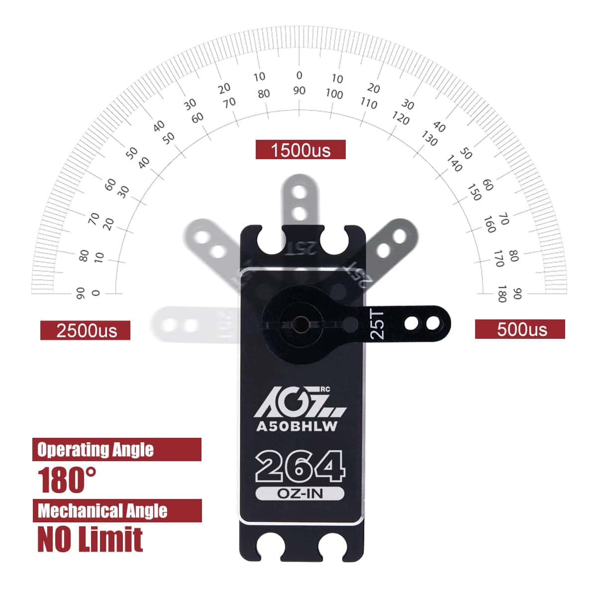 AGFRC 19KG Servo Digital de Bajo Perfil Programable-Digital - Imagen 7