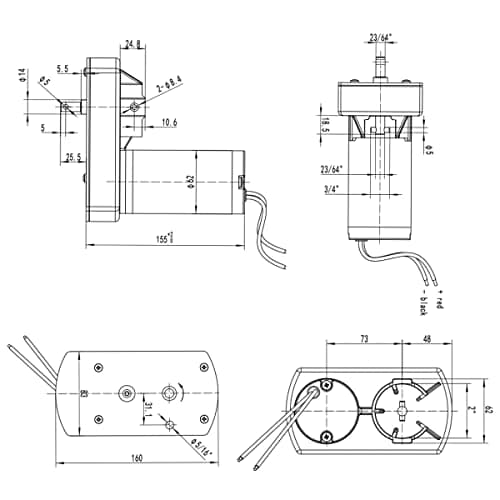 Motor del actuador deslizante RV 132682, Reemplaza 168956, - Imagen 8