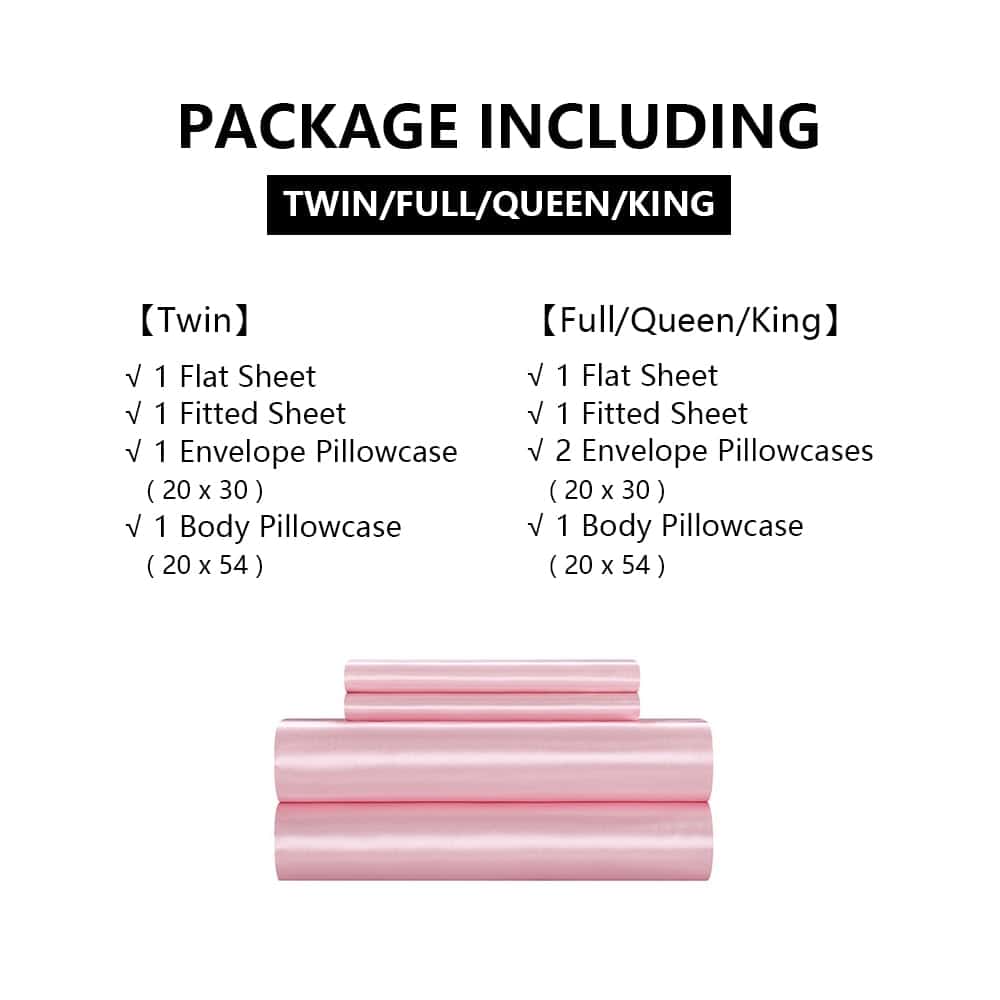 Juego de sábanas de satén HommxJF de 5 piezas para cama - Imagen 9