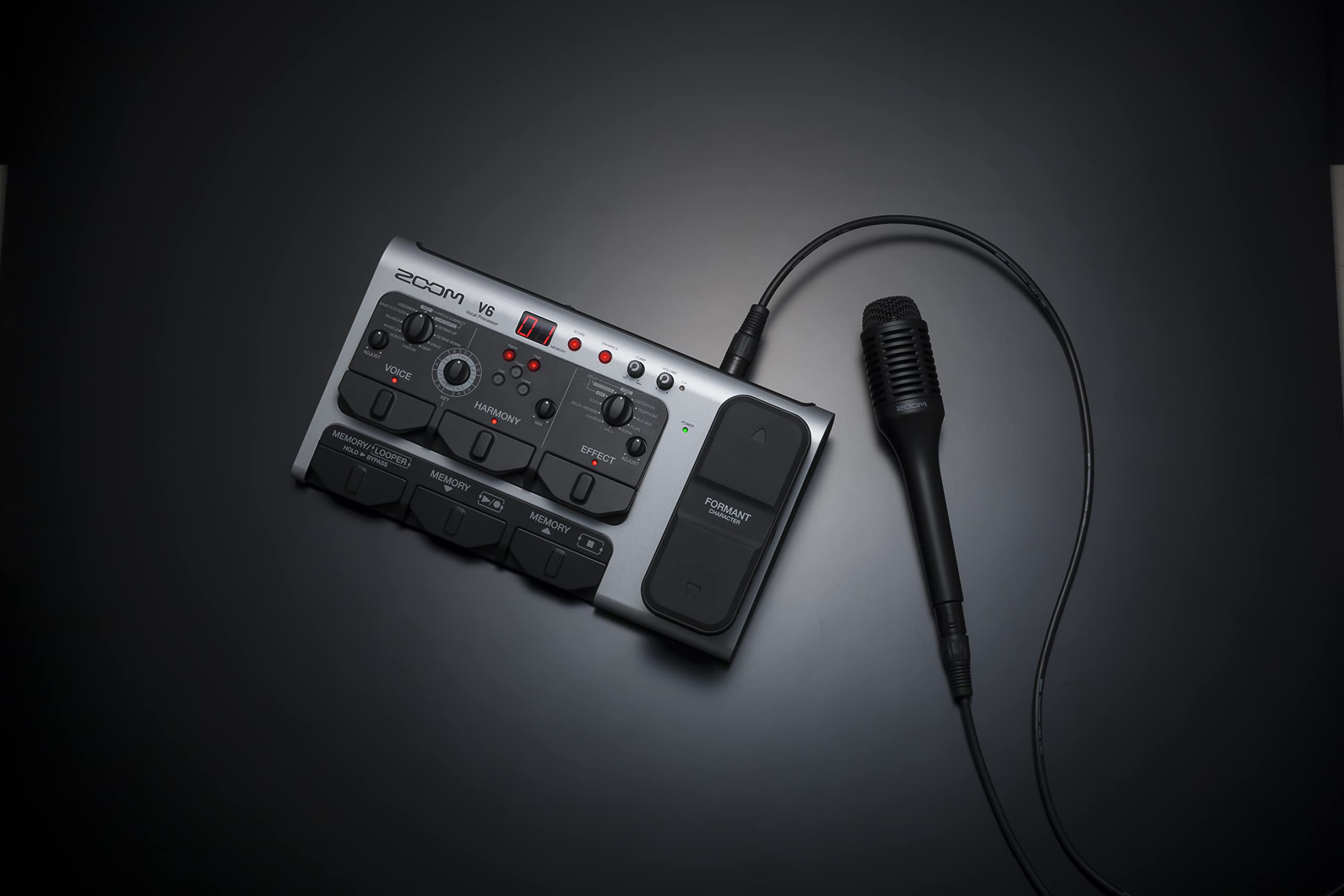 Procesador Vocal Zoom V6-SP, Pedal de Efectos Vocales, - Imagen 4