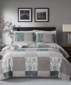 Juego de edredón tamaño completo/queen plaid Juego de