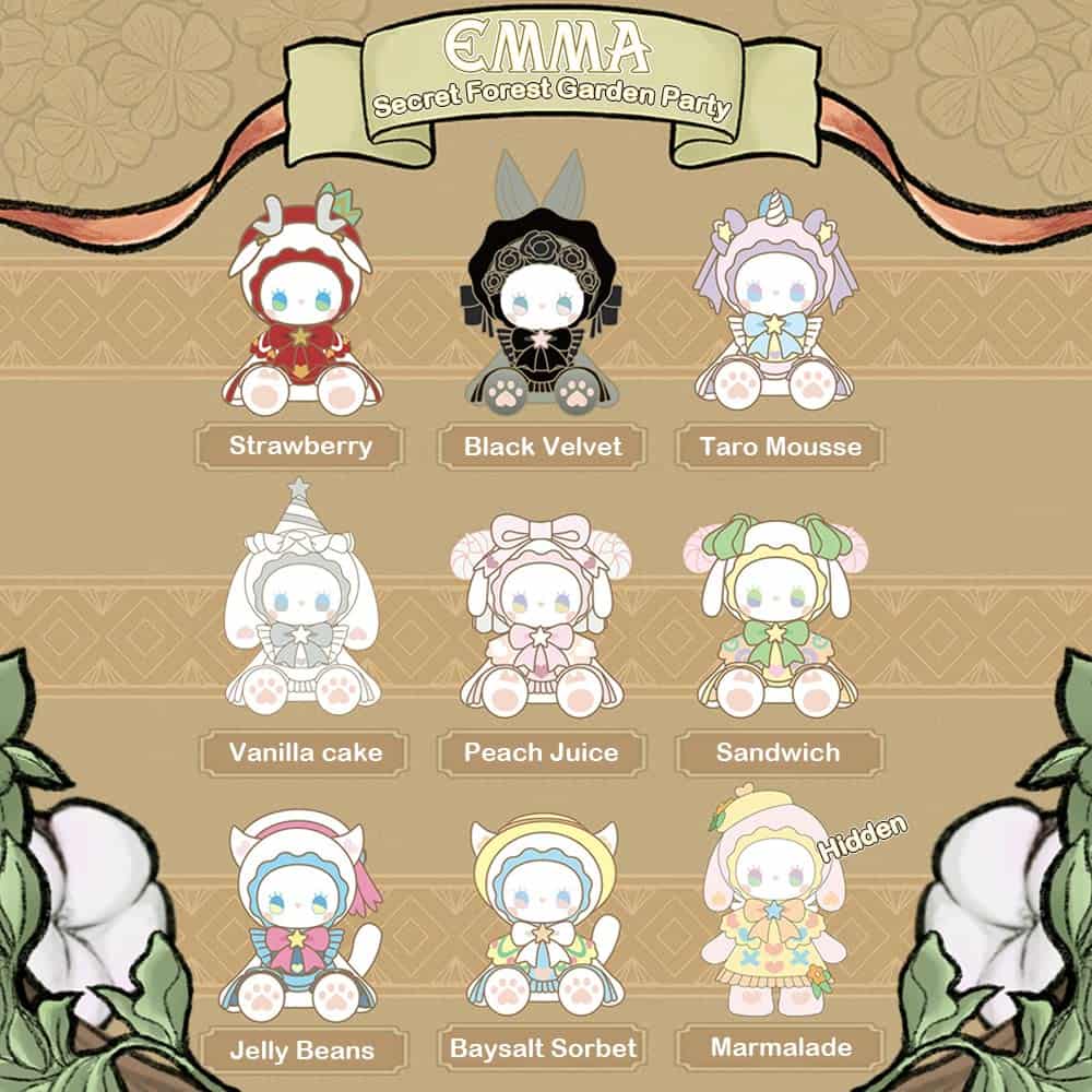 BEEMAI Emma Secret Forest Garden Party Series 8PCs Diseños - Imagen 3