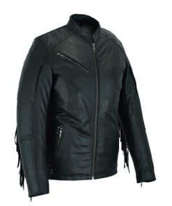 Chamarra de Cuero Premium "Roxy" para Mujer con Flecos y