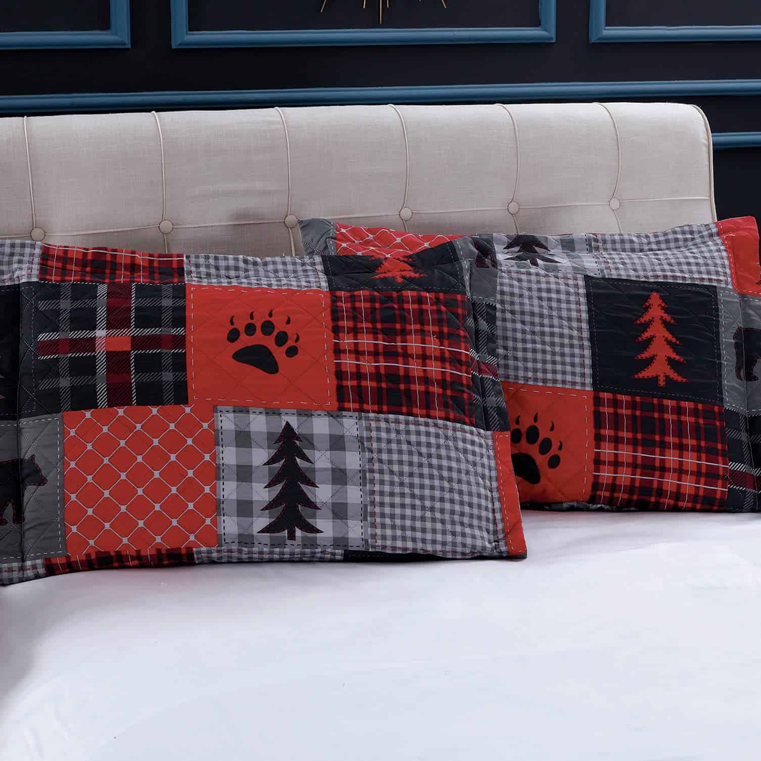 Juego de Cama Lodge Quilt para Cama King Size Rústico con - Imagen 8