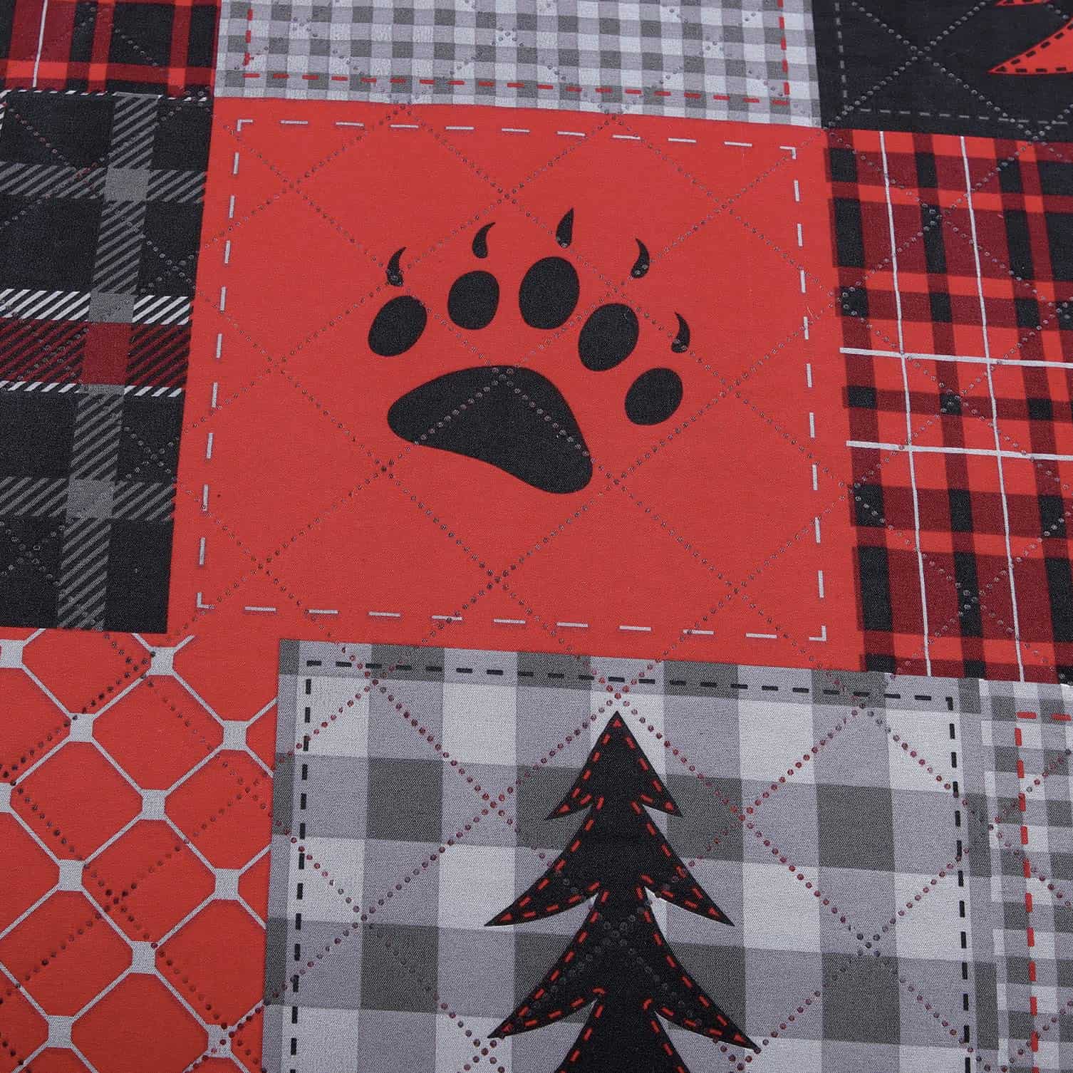 Juego de Cama Lodge Quilt para Cama King Size Rústico con - Imagen 4