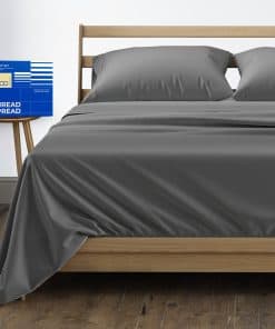 Juego de sábanas 100% algodón egipcio -Gris Oscuro