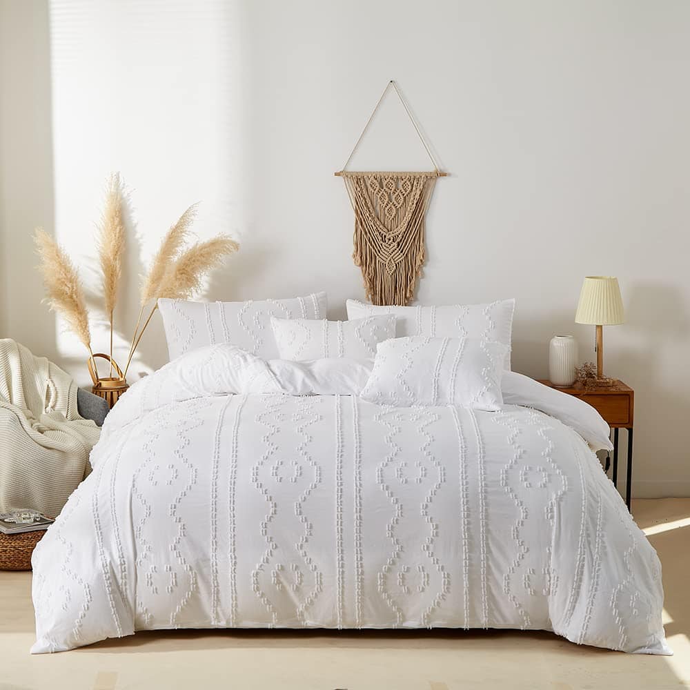 Juego de Funda Nórdica Boho CinYana de 5 Piezas Suave y