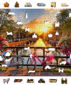 Rompecabezas de Madera WOODEN.CITY Bicycles of Amsterdam -