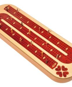 Tablero de Cribbage de Madera de 4 Pistas -Madera de Maple /