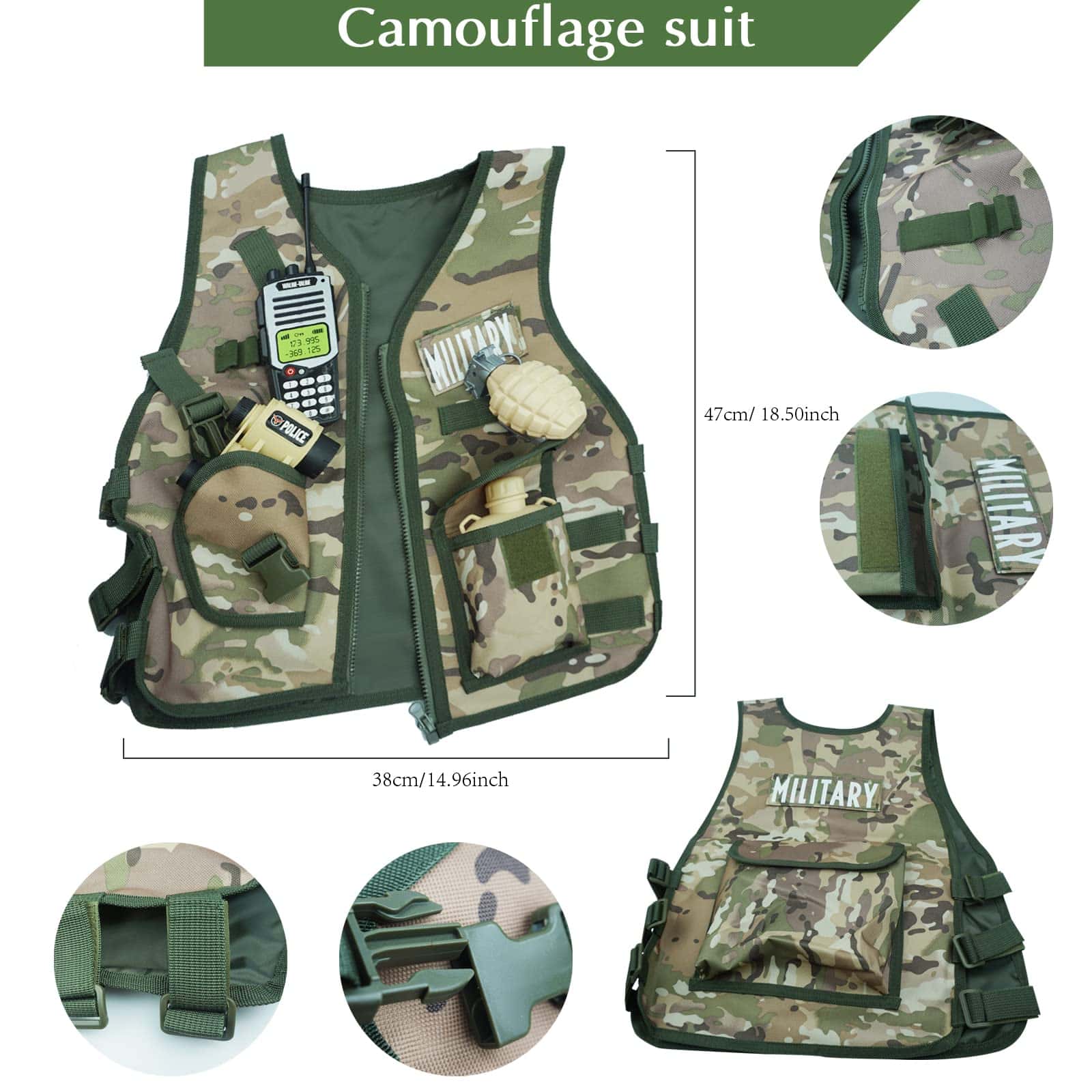 Set de Soldado de Juguete para Niños RedCrab con Casco, - Imagen 7