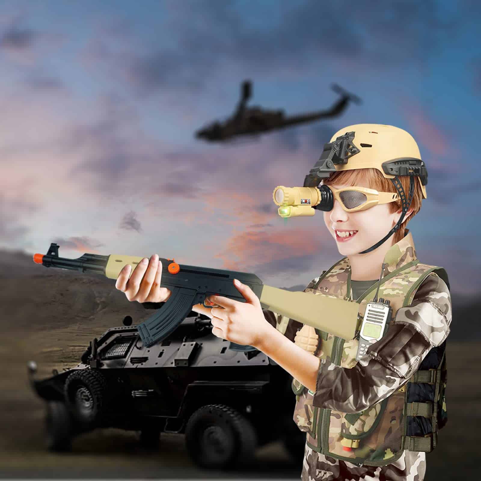 Set de Soldado de Juguete para Niños RedCrab con Casco, - Imagen 4