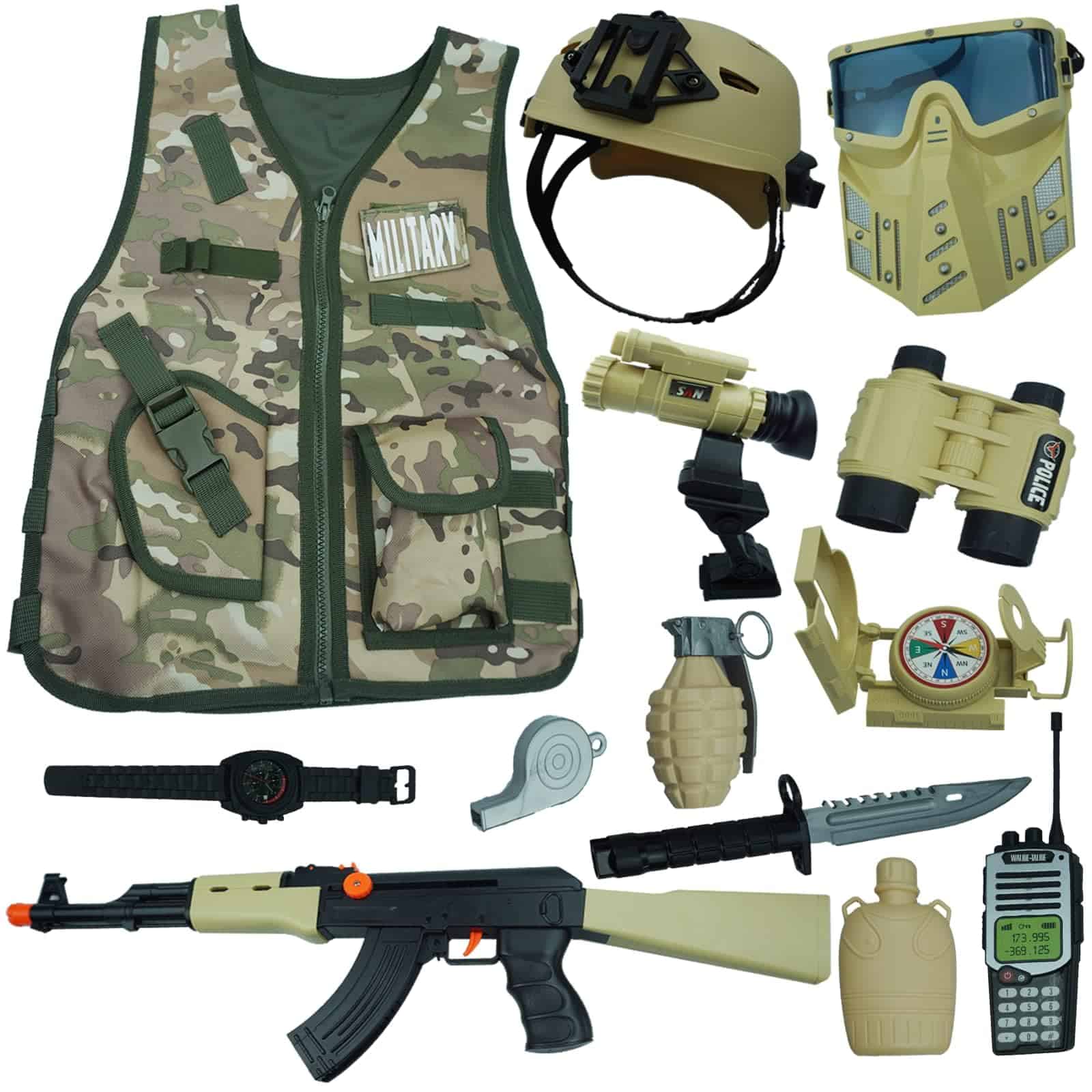 Set de Soldado de Juguete para Niños RedCrab con Casco,