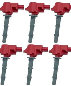 6PCS ARKAUTO HIGH PERFORMANCE RED TOP IGNITION COILS