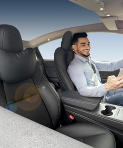 Cojín de apoyo para el cuello con funda de cuero Nappa