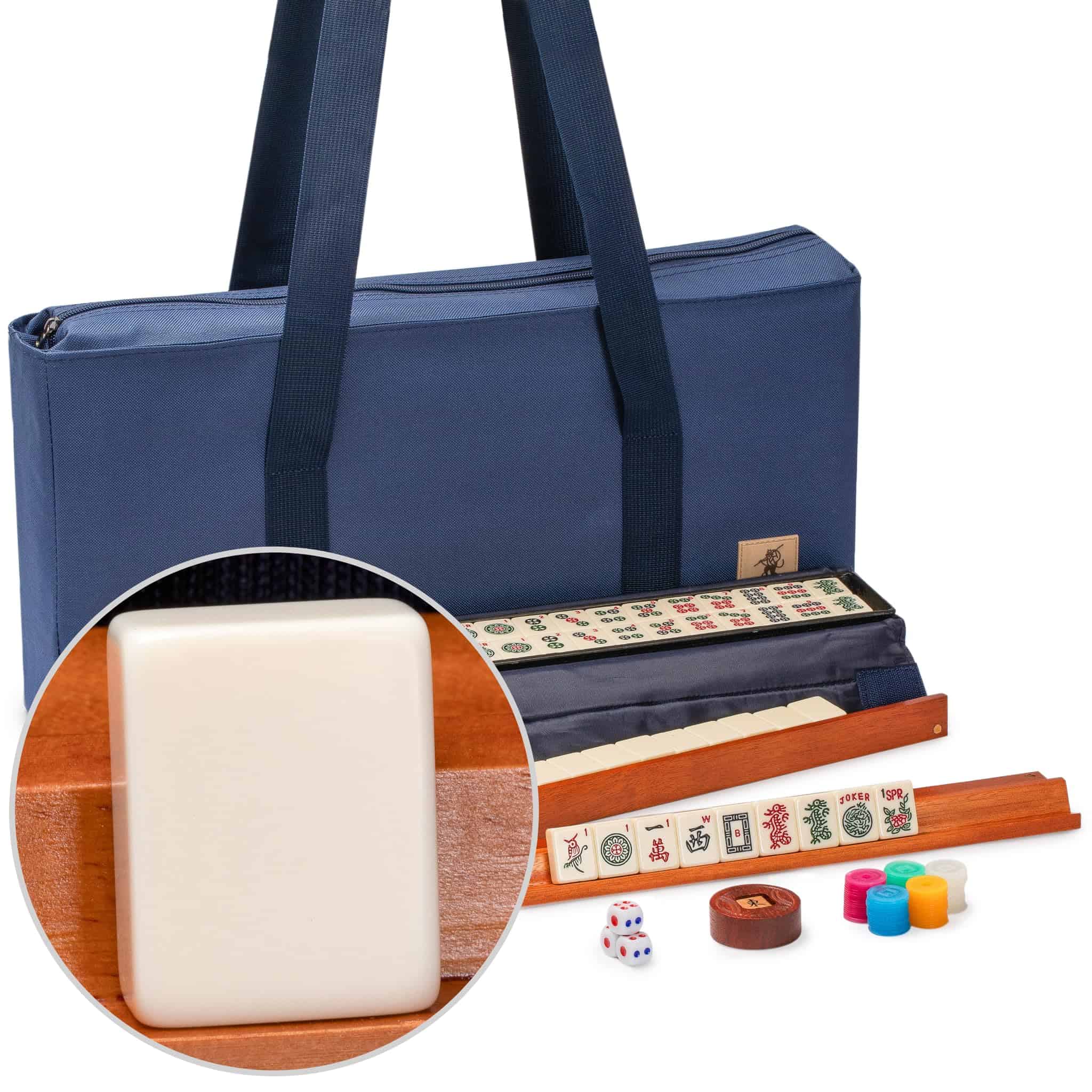 Yellow Mountain Imports Juego de Mahjong Americano, Zafiro