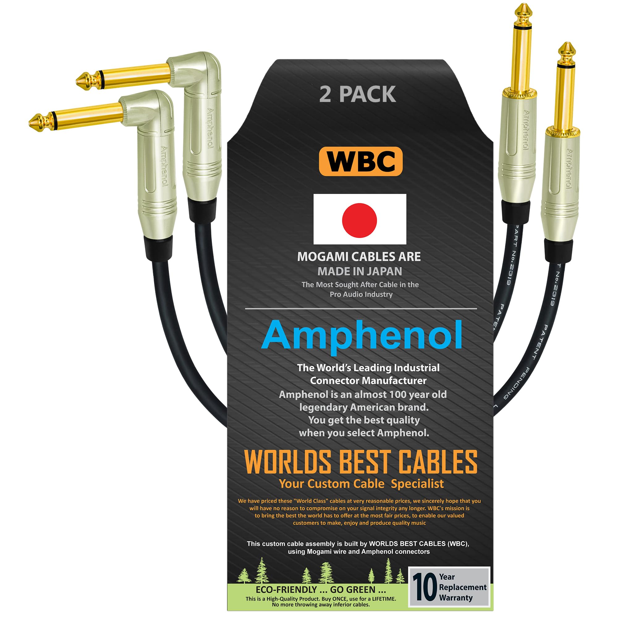 2 Unidades - 15 Pulgadas - Cable para Pedal, Efectos,