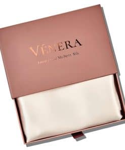 Funda de Almohada de Seda 100% Pura de Morera -White