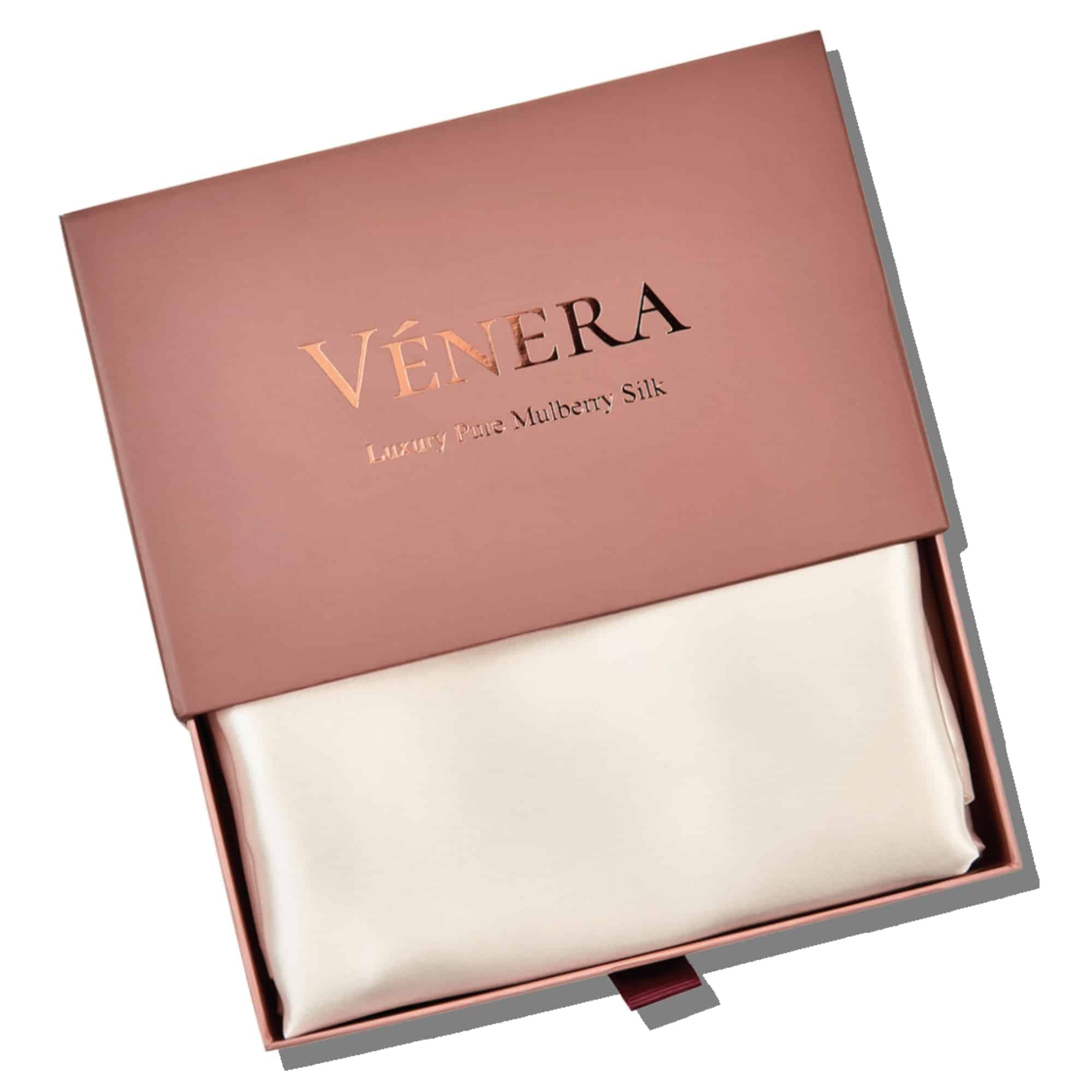 Funda de Almohada de Seda 100% Pura de Morera -White