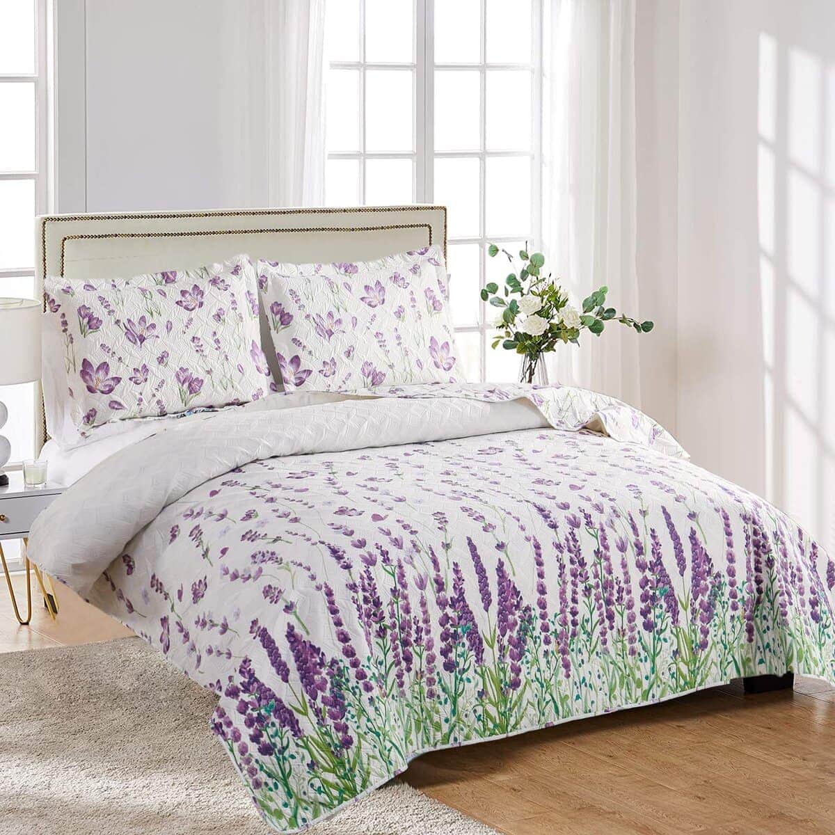 Juego de Colcha Ycosy Tamaño Twin Floral Colcha Cubrecamas - Imagen 3