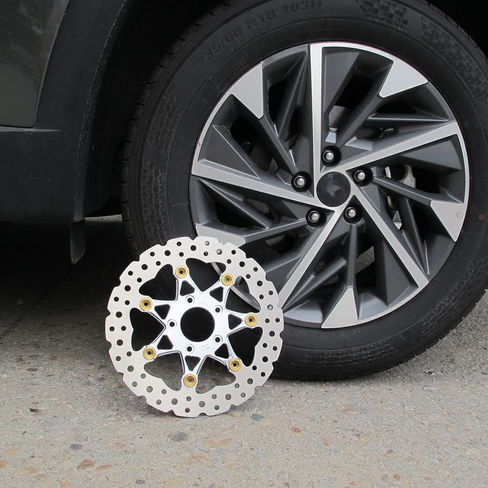 POWERJAMES 11.8" Disco de Freno Delantero Flotante Cromado - Imagen 10