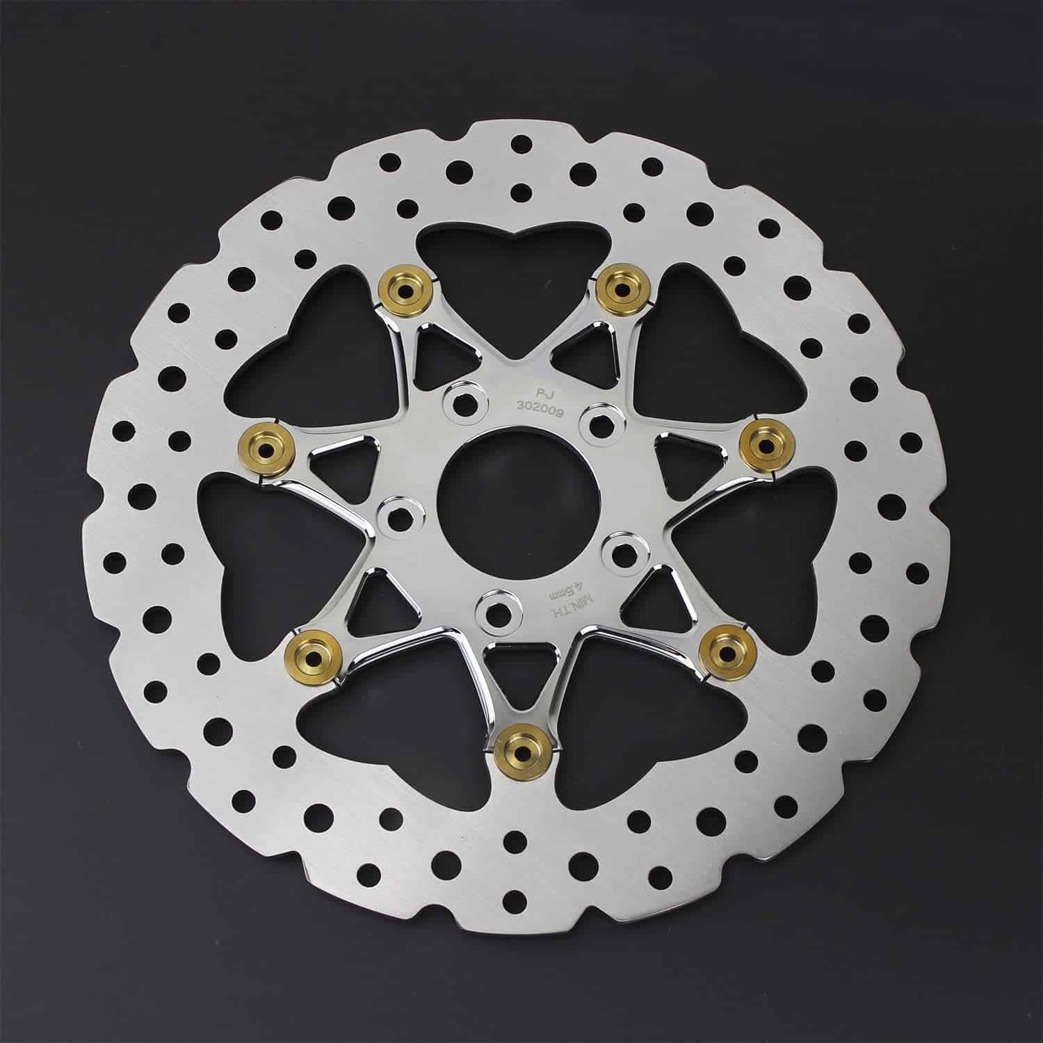 POWERJAMES 11.8" Disco de Freno Delantero Flotante Cromado - Imagen 4