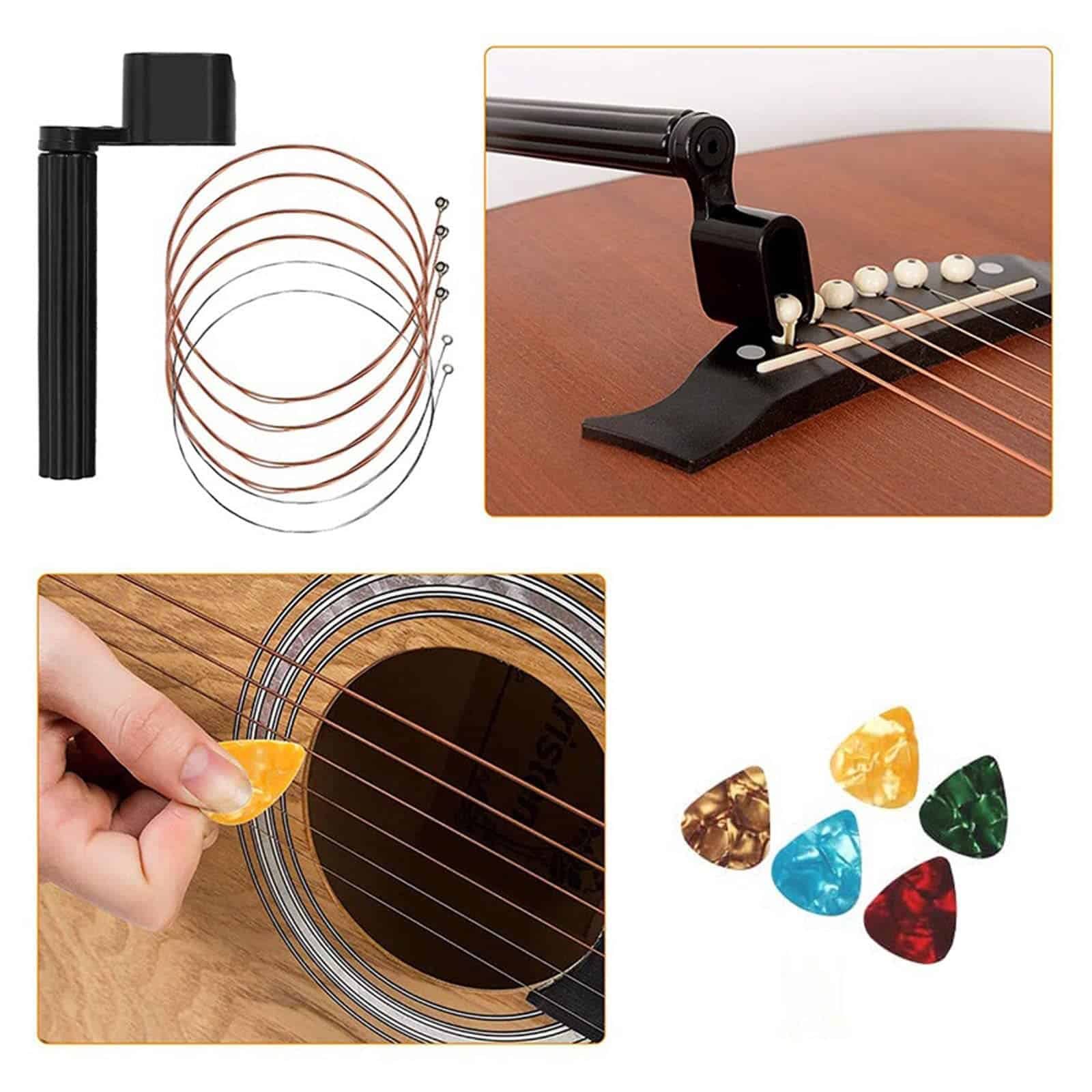Kit de Herramientas para Guitarra de 72 Piezas, Kit - Imagen 6