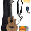 Crafter UC-250C Bundle de Ukulele Concert Koa con Bolsa de