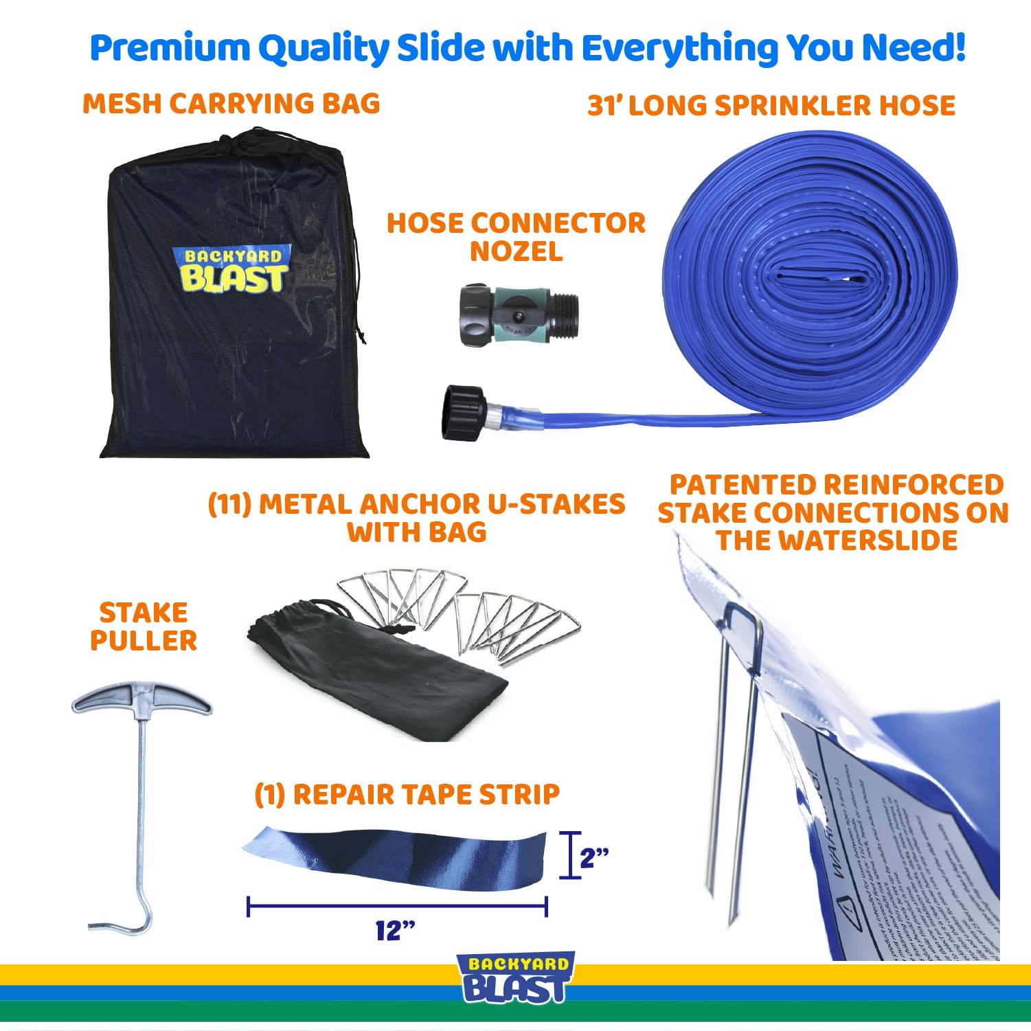 BACKYARD BLAST Tobogán de Agua Gigante para Adultos y Niños - Imagen 5