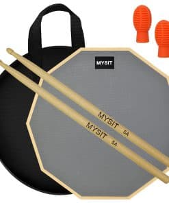 MySit Set de Pad de Práctica de Tambor de 12 -Gris