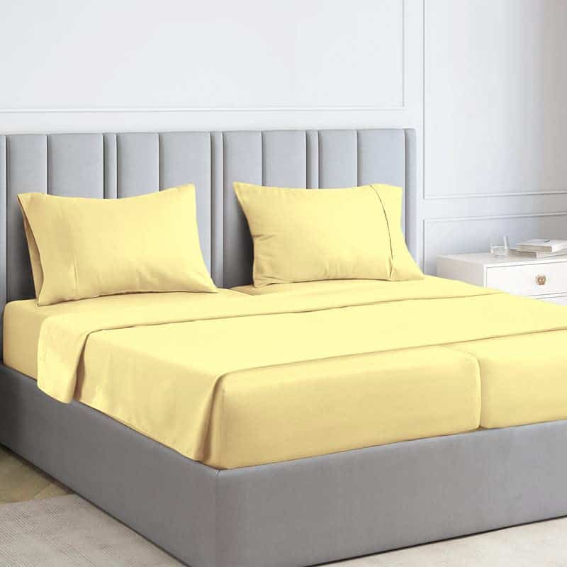 Juego de Sábanas 100% Algodón Puro Pizuna, Tamaño King,