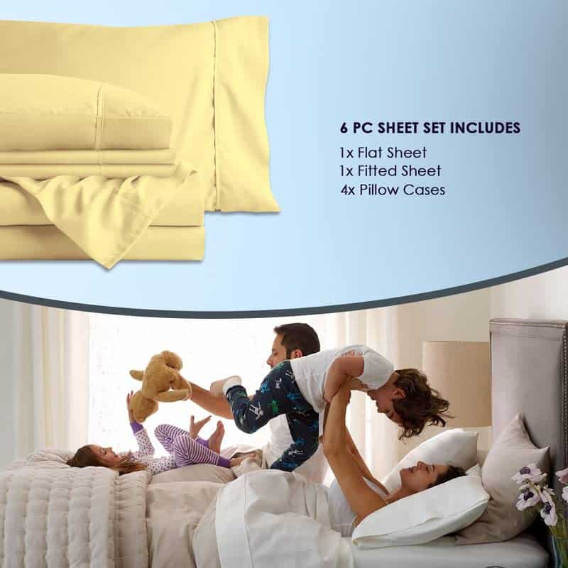 Juego de Sábanas 100% Algodón Puro Pizuna, Tamaño King, - Imagen 5