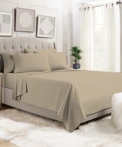 Juego de sábanas de algodón puro 100% tamaño King color