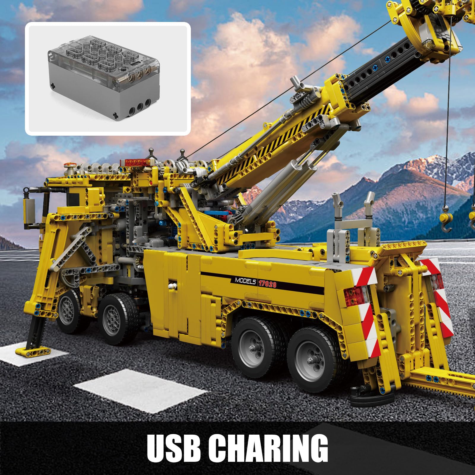 Mould King 17028 Camión de Rescate en Carretera Kits de - Imagen 5